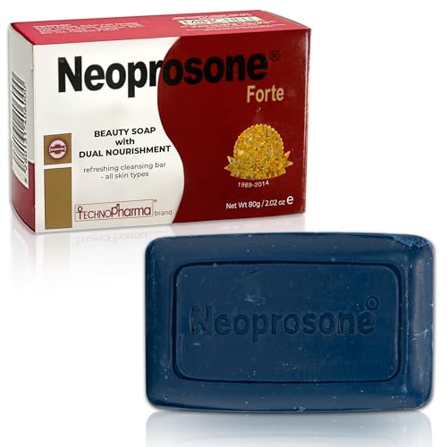 Neoprosone, Skin Brightening Soap | 2.02 oz / 80 g | Hyperpigmentation Soap, Fade Dark Spots on: Body, Knees, Face, Armpits | with Glycerin (2.82 Ounce (Pack of 1))