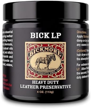 Bickmore Bick LP Leather Conditioner 8 oz, Scratch Repair | Heavy-duty preservative protects, softens and restores dry, cracked leather. Made in USA.