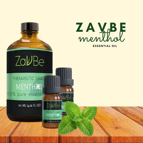 ZAVBE Menthol Breathe Essential Oil Blend 120 ml - Pure, Essential Oil for Diffuser Undiluted, Natural, Therapeutic Grade