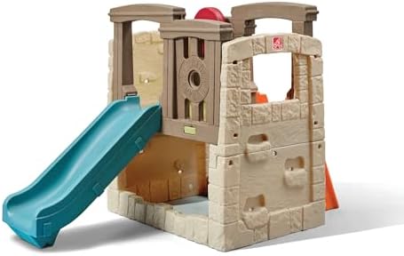 Step2 Woodland Climber II Kids Playset, Ages 2 –6 Years Old, Toddler Slide and Climbing Wall, Outdoor Playground for Backyard, Sturdy Plastic Frame