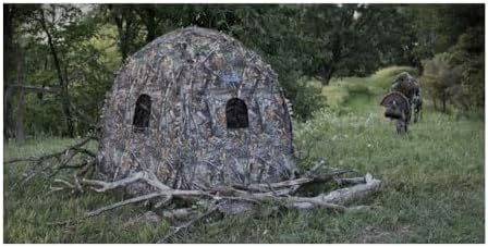 Ameristep Doghouse Run & Gun Hunting Blind | Lightweight 2 Person Ground Blind in Mossy Oak Break-Up Country, One Size