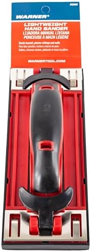 Warner Manufacturing Tool 3410497 Lightweight Hand Sander, Plastic, in a cut carton