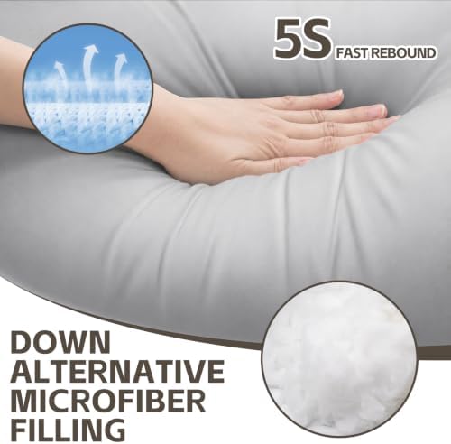 HIMOON Bed Pillows for Sleeping 2 Pack,Queen Size Cooling Pillows Set of 2,Top-end Microfiber Cover for Side Stomach Back Sleepers