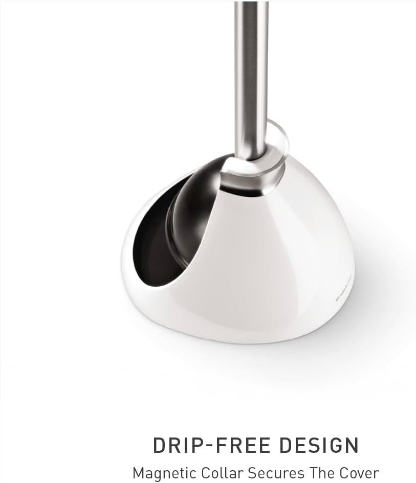 simplehuman Toilet Brush with Caddy Stainless Steel, Black