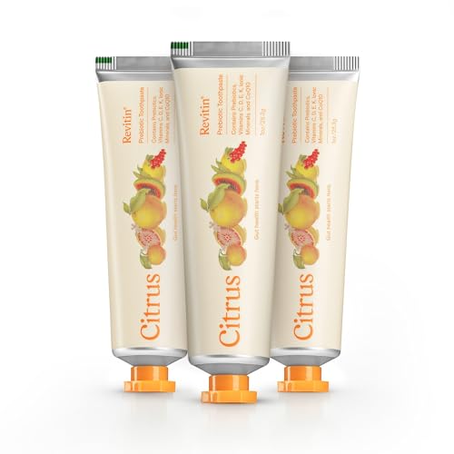 Revitin Toothpaste | Fluoride-Free Prebiotic Citrus Tooth Gel | No SLS, Gluten Free, Dye Free, GMO Free, No Sweeteners | Non-Toxic, Kid Approved