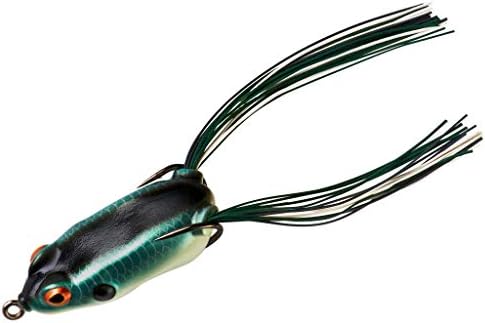 Booyah Pad Crasher Jr Topwater Bass Fishing Hollow Body Frog Lure with Weedless Hooks