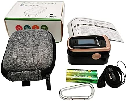 Oxygen Saturation Monitor, Wrinery Premium Pulse Oximeter Fingertip, Oxygen Monitor, O2 Saturation Monitor, OLED Portable Oximetry with Batteries