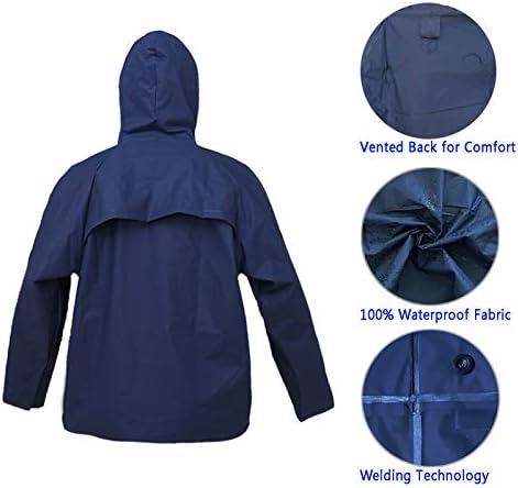 Ultra-Lite Rain Suit for Men Women Waterproof Protective Rain Coat with Pants 2 Pieces Rain Gear