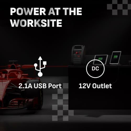 Schumacher Electric DSR ProSeries Car Battery Jump Starter - 2200 Peak Amp 12V Car Starter, Jump Box & Portable Power Station - Digital Display, Heavy-Duty Clamps - DSR165 | DSR Pro-Grade – 2200A – AGM Powered – 12V DC & 2.1A USB Portable Power – Auto, R…