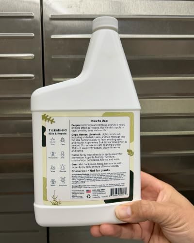 Cedarcide Extra-Strength Tickshield Kit | Deep Woods Cedar Oil Spray Use On Ticks, Fleas, Chiggers & Mosquitoes | Natural Essential Oils | Small