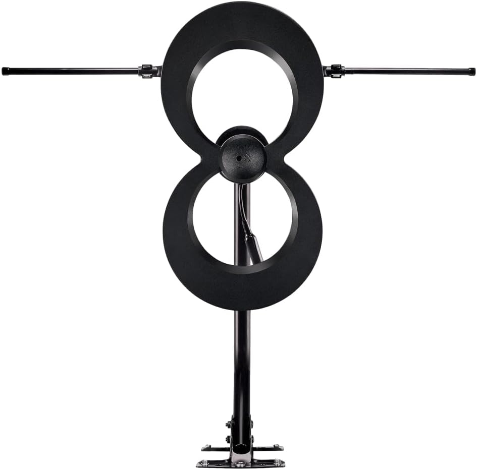 Antennas Direct ClearStream 2V Indoor Outdoor TV Antenna UHF VHF Multi-Directional, 60+ Mile Range, 4K 8K UHD, NEXTGEN TV – w/Reflector, 20-inch Mast