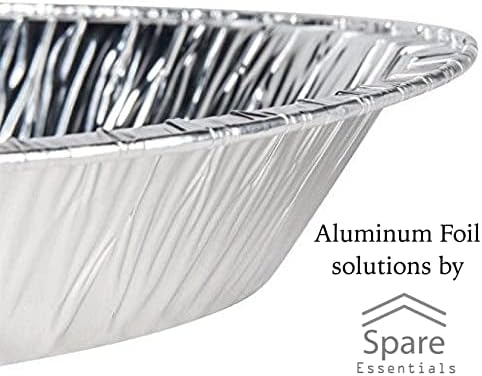 9" Aluminum Foil Pie Tins (25 Pack), Disposable Aluminum Pie Pans, Foil Pans for Baking, Cooking, Freezer Safe, Round Foil Pans
