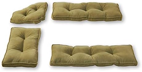 Greendale Home Fashions Hyatt 4-Piece Kitchen Nook Polyester Cushion Set, Cobalt