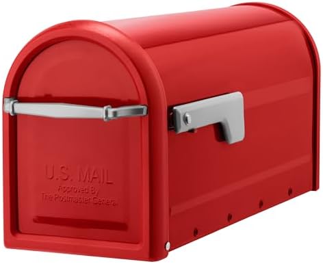 Architectural Mailboxes Chadwick Galvanized Steel Post Mount Mailbox, 8950B-10, Black, Medium Capacity | Galvanized steel build for outside with weather-resistant build and rust-resistant powder-coat finish. USPS approved.