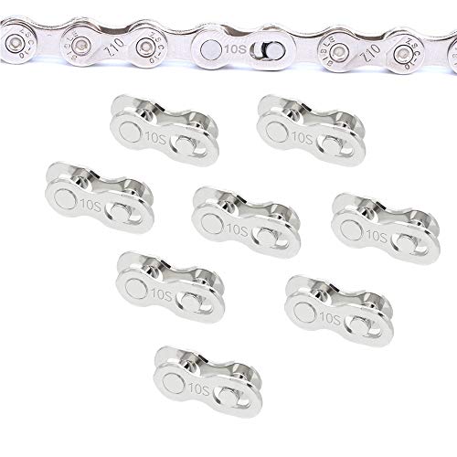 8 Pairs Reusable Bicycle Missing Link for 6, 7, 8, 9, 10,11,12 Speed Chain (11 Speed)