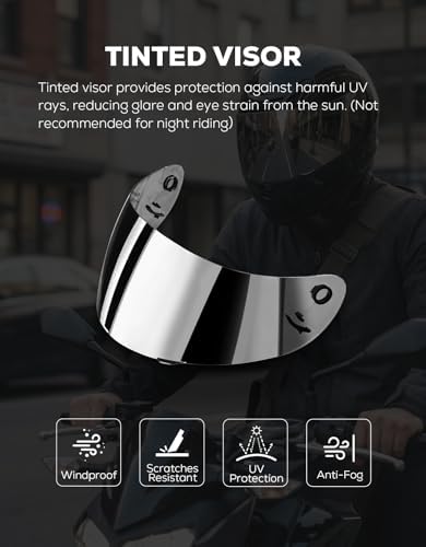 Full Face Motorcycle Helmet Adult ATV Helmet DOT Approved | Ultra-Lightweight, with Anti-Fog Visor, Breathable Liner, For Street Bike