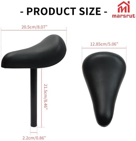 Bike Seat Replacement Fit for Strider 12" and 14x Models, Kids Toddler Saddle with Post Pole 22mm/0.87"