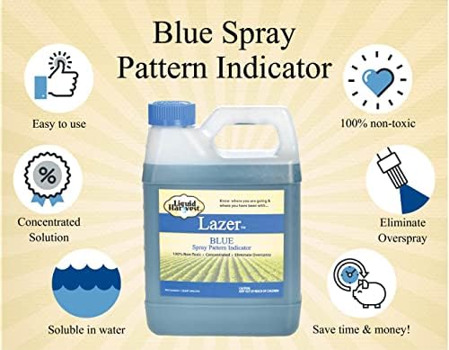 Liquid Harvest Lazer Blue Concentrate Spray Pattern Indicator 32 Ounce & Liquid Harvest Surfactant for Herbicides Non-Ionic 32 Ounce