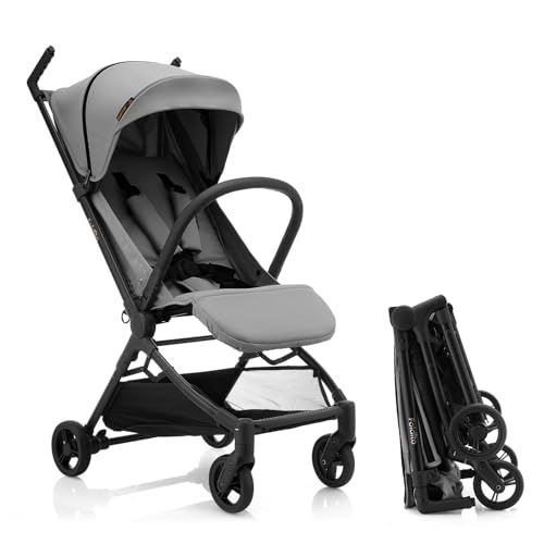 Gromast Travel Stroller for Airplane, Ultra Compact & Lightweight – Only 9.9 lbs, Portable Infant Toddler Baby Stroller, w/UPF 50+ Canopy - Black