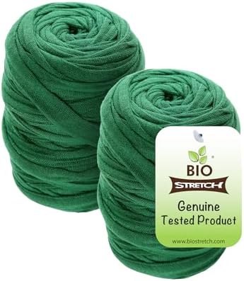Bio-Stretch Soft Garden Twine & Plant Ties for Outdoor Plants, 1 Ball Green