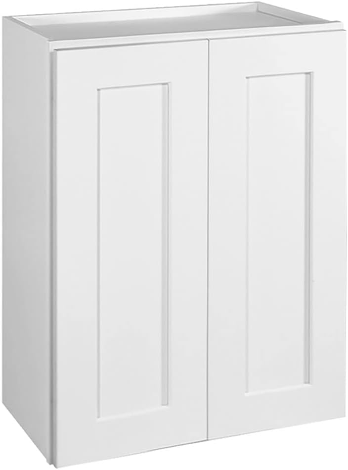 Design House Brookings Kitchen Wall Cabinet, 24", White | Adjustable Shelves, Adjustable Hinges, Wall Mount, Contemporary/Modern, Wood, Kitchen, 561571