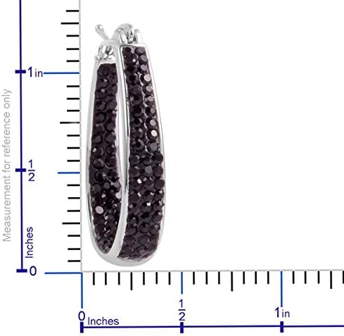 Shop LC Crystals Inside Out Hoop Hoops Earrings Platinum Plated Fashion Jewelry Unique Birthday Gifts for Women