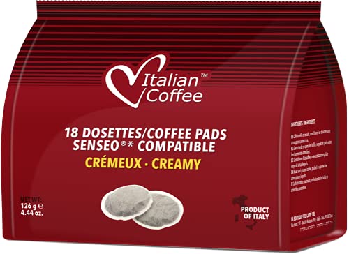 Italian Coffee pads combatible with Senseo Machines (54 Pads, Mix) | Compatible with Senseo Machines, Made in Italy, 100% filter paper pads, sampler with 3 blends, 18 pads each flavor