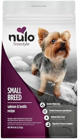 Nulo FreeStyle Small Breed Dog Food Dry - Salmon & Lentils, Puppy & Adult Grain Free Dog Food, Natural, High Protein
