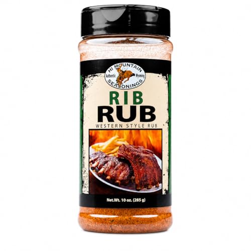 Hi Mountain | GARLIC PEPPER RUB | Meat Seasoning | 11 oz | Garlic pepper seasoning for beef, pork, venison, deer, elk, chicken, burgers, and vegetables