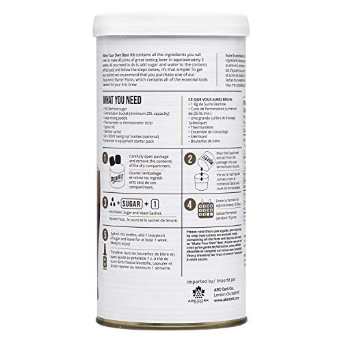 ABC Crafted Series Beer Making Kit | Brown Ale | Yields 40 Pints | Can