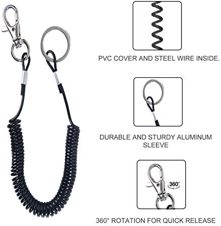 M MAXIMUMCATCH Maxcatch Magnetic Fly Fishing Net Release Holder Retractor with Carabiner Clip and Lanyard