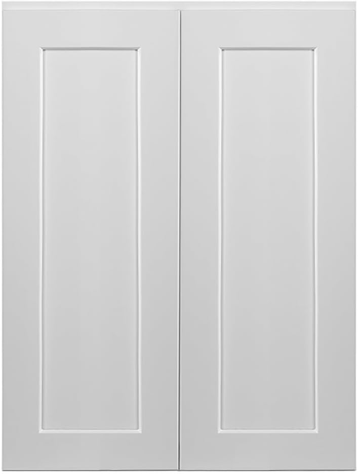 Design House Brookings Kitchen Wall Cabinet, 24", White | Adjustable Shelves, Adjustable Hinges, Wall Mount, Contemporary/Modern, Wood, Kitchen, 561571