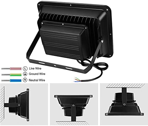 200W LED Flood Lights Outdoor, 20000LM Super Bright Security Floodlight, 100-277V, IP66 Waterproof, Commercial Exterior Light Fixture, 6000K Daylight White, Arena Yard Court Stadium Parking Lot Light