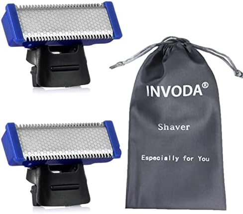 2PCS Shaver Replacement Head for Solo Rechargeable Full Body Hair Trimming Electric Shaver Replacement Cutter Head Solo Blades (2PCS + Storage Bag)
