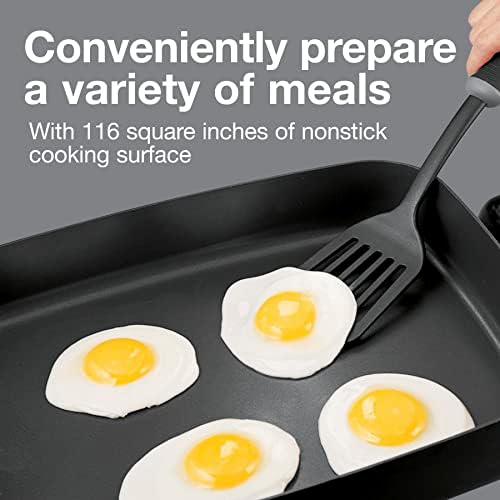 Proctor Silex Electric Skillet with Lid, 116 sq. in. Nonstick Cooking Surface for Frying, Sauteing, Simmering and Braising