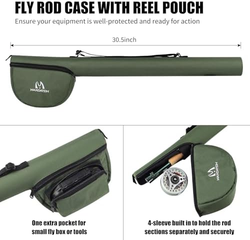 M MAXIMUMCATCH Maxcatch Extreme Fly Fishing Combo Kit 3/5/6/8 Weight, Starter Fly Rod and Reel Outfit, with a Protective Travel Case