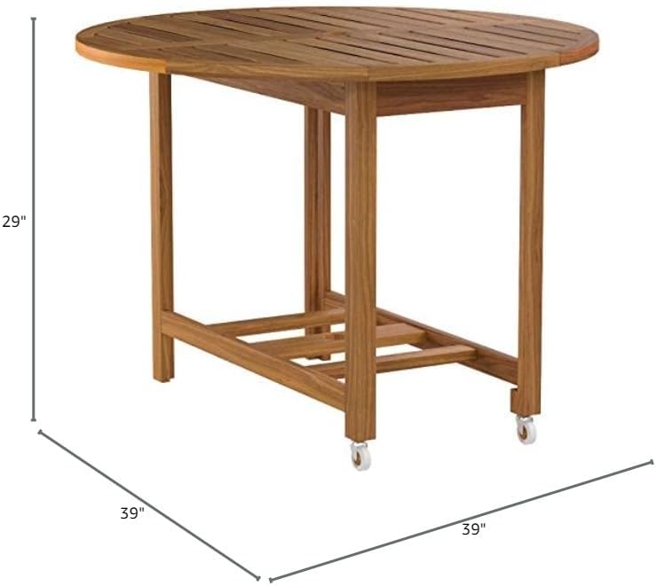 Merry Garden Acacia Folding Dining Table, Outdoor Dining Table Deck Table