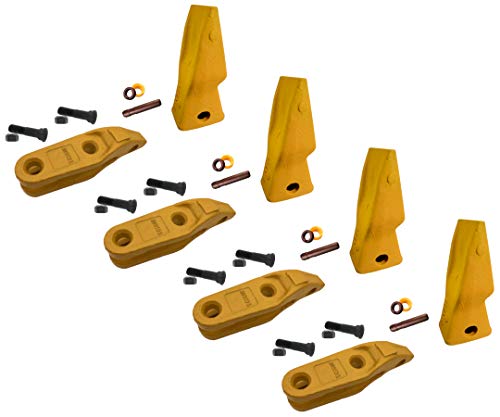 CAT Style J250 Bolt-On Wheel Loader Center Adapter/Shank, HD Abrasion Bucket Tooth & Pin- 1U-0257, 9N-4253 (3)