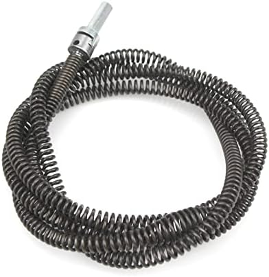 Amonk 6.5Ft Drill Snake for Plumbing Drain Auger Cable with Drill Connector | 10mm Diameter, Flexible&Reusable Plumbing Snake Clog Remover for Kitchen