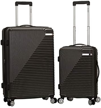 Rockland Star Trail Hardside 2 Piece Expandable Spinner Wheel Luggage Set, (20"/24"/28"), Champagne