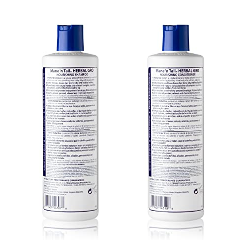 Mane 'n Tail: Herbal Gro Shampoo + Conditioner (12 oz Each), Olive Oil Complex That Helps Strengthens & Nourishes Hair