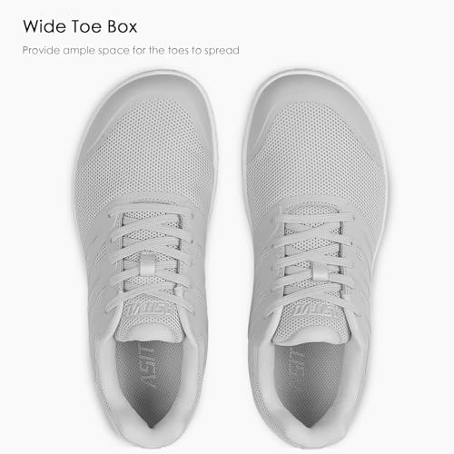 ASITVO Wide Men's Barefoot Zero Drop Sole Minimalist Sneakers Walking Shoes | Width Toe Box Cross Trainer Gym TPU Toe No-Sew Upper Grounding