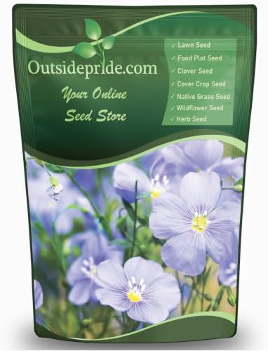 Outsidepride Blue Flax Seeds - 5000 Pcs Perennial Flower Seeds for Planting, Self-Seeding, Drought-Tolerant w/Compact Growth, Ideal for Small Gardens, Meadows, Borders, or Mass Plantings