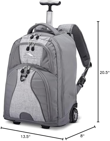 High Sierra Freewheel Wheeled Laptop Backpack, True Navy, 20.5 x 13.5 x 8-Inch