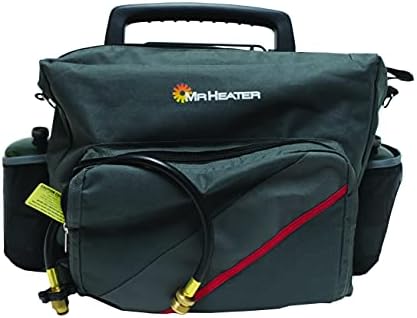 Mr. Heater Portable Buddy Carry Bag 9BX, Black | 600D polyester, pockets for two 1 lb cylinders, U-shaped zipper, padded strap
