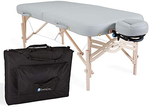 EARTHLITE Premium Portable Massage Table Package SPIRIT - Spa-Level Comfort, Deluxe Cushioning incl. Flex-Rest Face Cradle & Strata Face Pillow, Carry Case (30/32” x 73”) - Made in USA