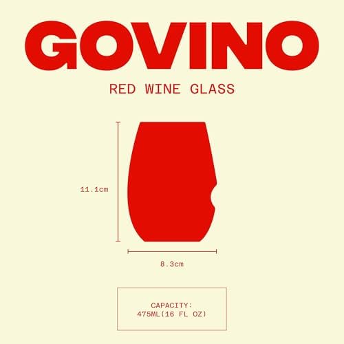 GOVINO Unbreakable Plastic Wine Glasses - Stemless Shatterproof Tritan Glassware, Fancy Cups That Look Like Glass, 16oz, Set of 4