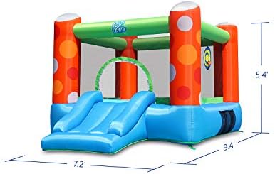 ACTION AIR Bounce House, Inflatable Bounce House with Air Blower, Bouncy Castle with Durable Sewn and Extra Thick, Family Backyard Jump House