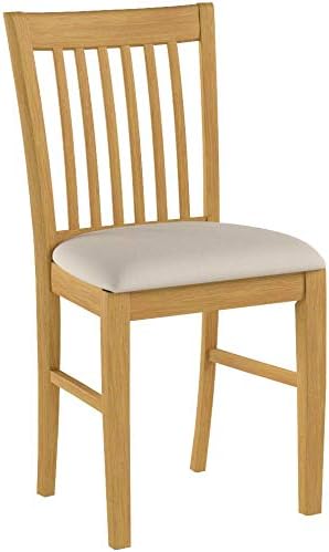 East West Furniture NFC-MAH-W Norfolk Dining Room Chairs - Slat Back Solid Wood Seat Chairs, Set of 2, Mahogany