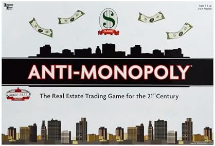 Anti-Monopoly Board Game, Play as a Capitalist or Monopolist, the Original Monopoly Game from University Games